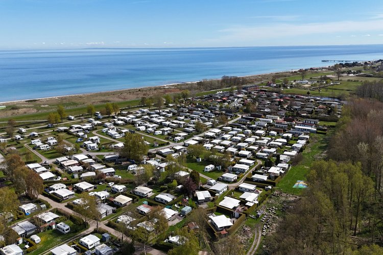 Drohnenbild vom Campingplatz in Dahme